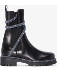 Rene Caovilla - Cleo 30 Crystal Leather Chelsea Boots - Lyst