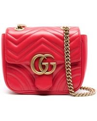 Gucci - gg Marmont Mini Leather Shoulder Bag - Lyst