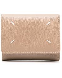 Maison Margiela - Neutral Four-stitch Leather Wallet - Unisex - Calf Leather - Lyst