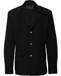 Prada - Single-Breasted Cotton Blazer - Lyst