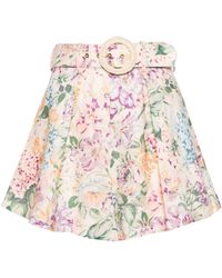 Zimmermann - White Halliday A-line Skirt - Women's - Cotton/linen/flax - Lyst