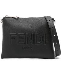 Fendi - Roma Leather After Mini Phone Pouch - Lyst