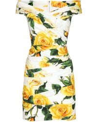 Dolce & Gabbana - Off-The-Shoulder Dress - Lyst