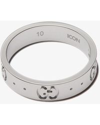 Gucci - Icon Thin Band Ring - Unisex - 18kt White Gold - Lyst