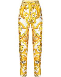 Dolce & Gabbana - Printed Casual Trousers - Lyst