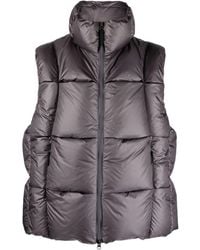 Goldwin - Grey Three-dimensional Quilted Vest - Men's - Nylon/feather Down - Lyst