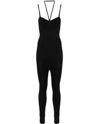 ANDREADAMO - Andreādamo - Rib-knit Halterneck Jumpsuit - Women's - Polyamide/elastane - Lyst