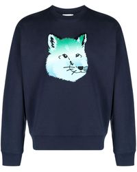 Maison Kitsuné - Sweatshirt With Vibrant Fox Head Print - Lyst