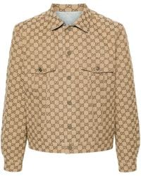 Gucci - gg Canvas Reversible Denim Jacket - Lyst