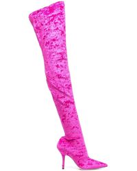 Pink Over-the-knee boots for Women | Lyst