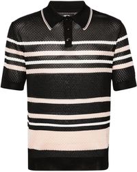 Amiri - Striped Polo Shirt - Men's - Viscose - Lyst
