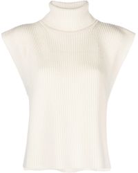 Isabel Marant - White Megani Ribbed-knit Vest - Women's - Merino - Lyst