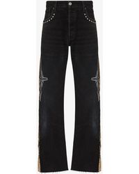 Children of the discordance Vintage All American Patchwork Print Jeans - Black