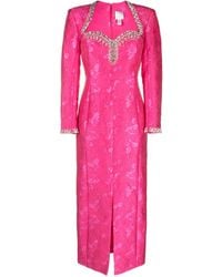 Huishan Zhang - Eleanor Crystal-embellished Midi Dress - Women's - Silk/polyester/crystal - Lyst