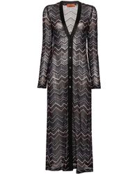 Missoni - Zigzag Maxi Cardi-coat - Lyst