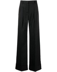 ANDAMANE - Nathalie Pinstripe Wide-leg Trousers - Women's - Polyester/viscose/spandex/elastane/acetatepolyester - Lyst