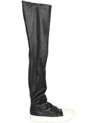 Rick Owens - Thigh High Leather Sneaker Boots - Lyst