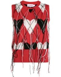 Charles Jeffrey - Guddle Knit Frayed Vest - Unisex - Rws Wool/recycled Nylon - Lyst