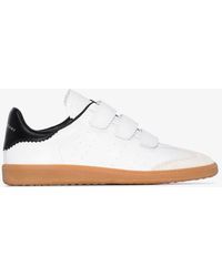 womens white leather velcro trainers