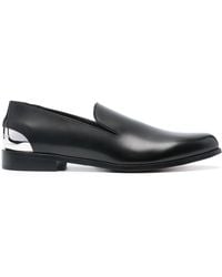 Alexander McQueen - Metal-heel Leather Loafers - Lyst