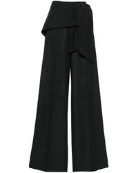 Max Mara - Loose Wool Felt Trousers - Lyst