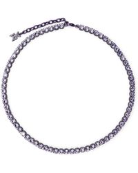 AMINA MUADDI - Tennis Crystal Necklace - Lyst