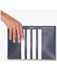 Thom Browne Black Leather Document Case for Men | Lyst
