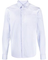 Bottega Veneta - Blue Striped Cotton Shirt - Lyst