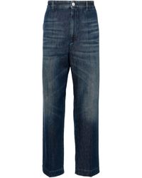 Valentino Garavani - Whiskering-effect Straight-leg Jeans - Men's - Polyester/cotton - Lyst
