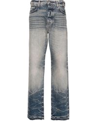 Amiri - Straight Leg Faded Jeans - Men's - Cotton - Lyst