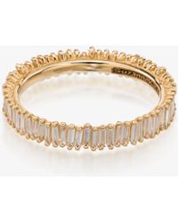 Suzanne Kalan - 18kt Gold Fireworks Eternity Diamond Ring - Lyst