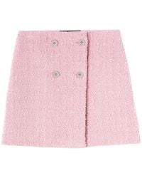 Versace - Tweed Mini Skirt - Lyst