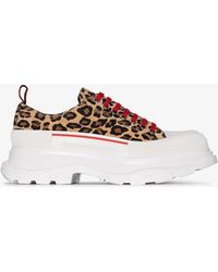 leopard print alexander mcqueen trainers