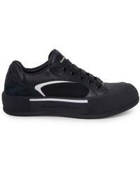 Alexander McQueen - Skate Deck Plimsoll Sneakers - Men's - Canvas/nappa Leather/rubber/calf Leather - Lyst