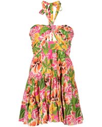 Borgo De Nor - Gioa Floral Print Silk Mini Dress - Lyst