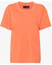 Les Tien Orange Inside Out Cotton T-shirt