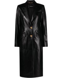Versace - Leather Trench Coat - Lyst