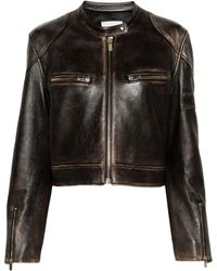 Miu Miu - Nappa Leather Jacket - Lyst