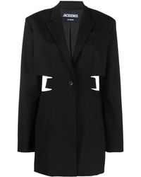 Jacquemus - Black La Robe Bari Cutout Wool Blazer Dress - Lyst