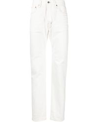 Tom Ford - Neutral Stretch Cotton Straight Leg Jeans - Lyst