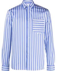JW Anderson - Blue And White Cotton Shirt - Lyst