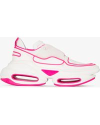 Balmain And Pink B-bold Leather Trainers - White