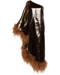 ‎Taller Marmo - Feather-trim Ubud Fantasma Maxi Dress - Lyst