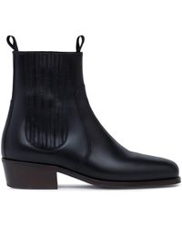 Lemaire Brown Piped Zipped Boots in Black for Men | Lyst UK