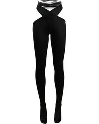 Wolford Cut-out Lace-up Tights - Black