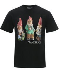 JW Anderson - Gnome Trio-Print Cotton T-Shirt - Lyst