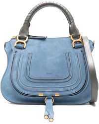 Chloé - Marcie Double Carry Suede Tote Bag - Lyst