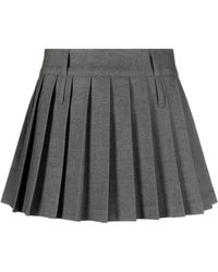 Frankie Shop - Blake Pleated Mini Skirt - Women's - Rayon/polyurethane/wool/polyester - Lyst