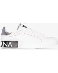 Dolce & Gabbana - Leather Portofino Sneakers - Lyst