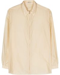 AURALEE - Long-sleeved Zip-up Shirt - Lyst